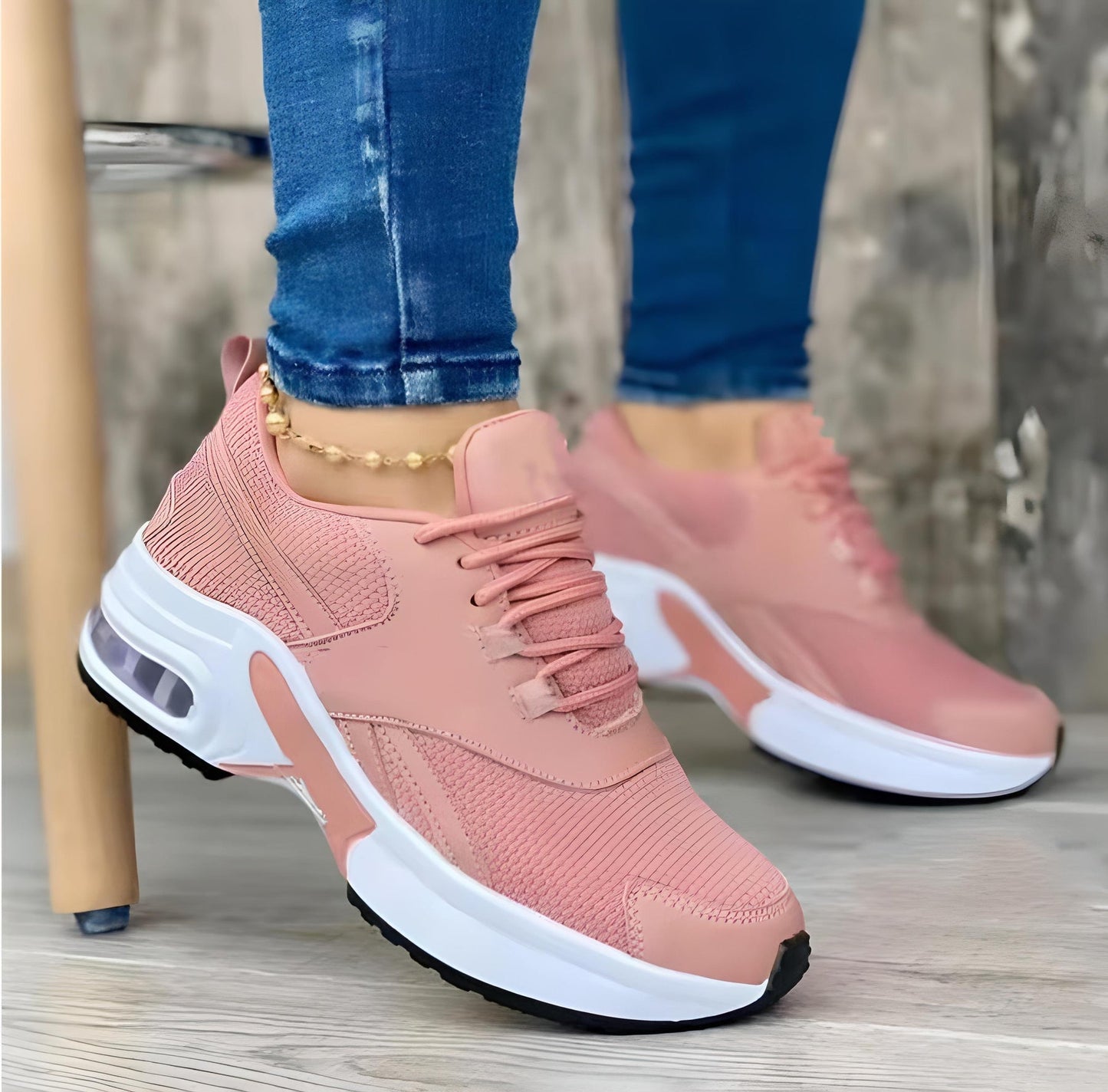 Damen Sneakers – Atmungsaktives Mesh – Ergonomische Passform – Gepolsterte Sohle
