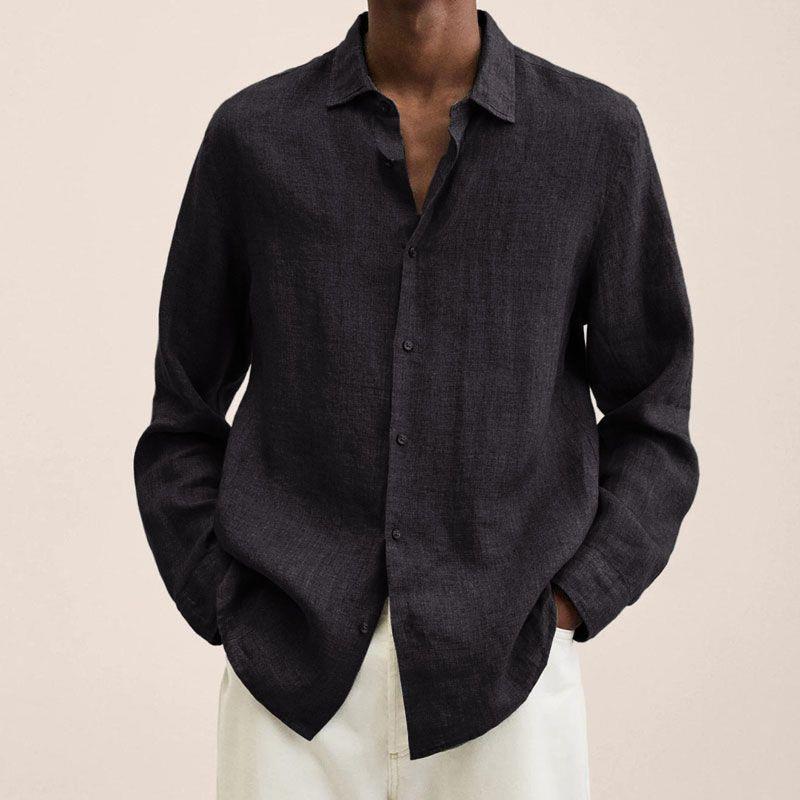 Herren Freizeithemd – Relaxed Fit – Naturfasern – Atmungsaktiv Langarm Design