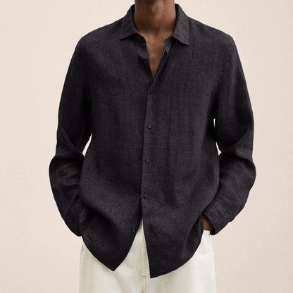 Herren Freizeithemd – Relaxed Fit – Naturfasern – Atmungsaktiv Langarm Design