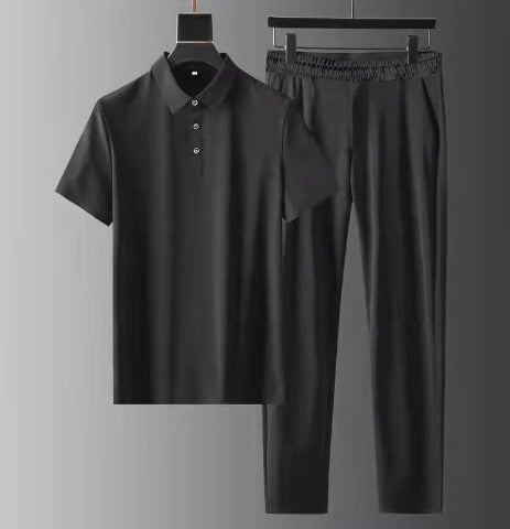 Herren Polo Set – Atmungsaktives Material – Regular Fit – Kurzarm mit Hose