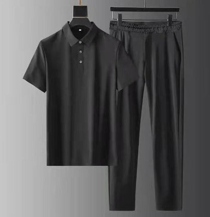 Herren Polo Set – Atmungsaktives Material – Regular Fit – Kurzarm mit Hose