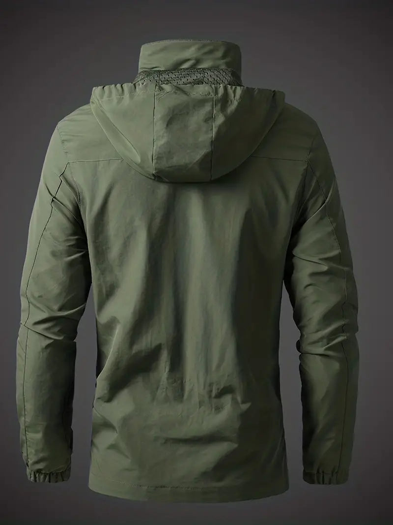 Herren Outdoorjacke – Wasserabweisend – Atmungsaktiv – Strukturierte Passform – Kapuze