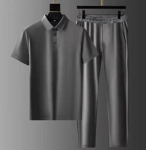 Herren Polo Set – Atmungsaktives Material – Regular Fit – Kurzarm mit Hose