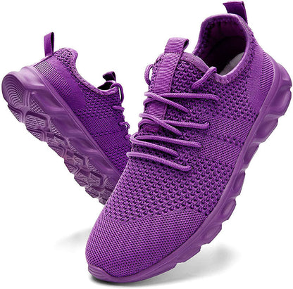 Damen Sneaker – Soft Knit – Atmungsaktiv – Gepolsterte Sohle – Low-Top Passform
