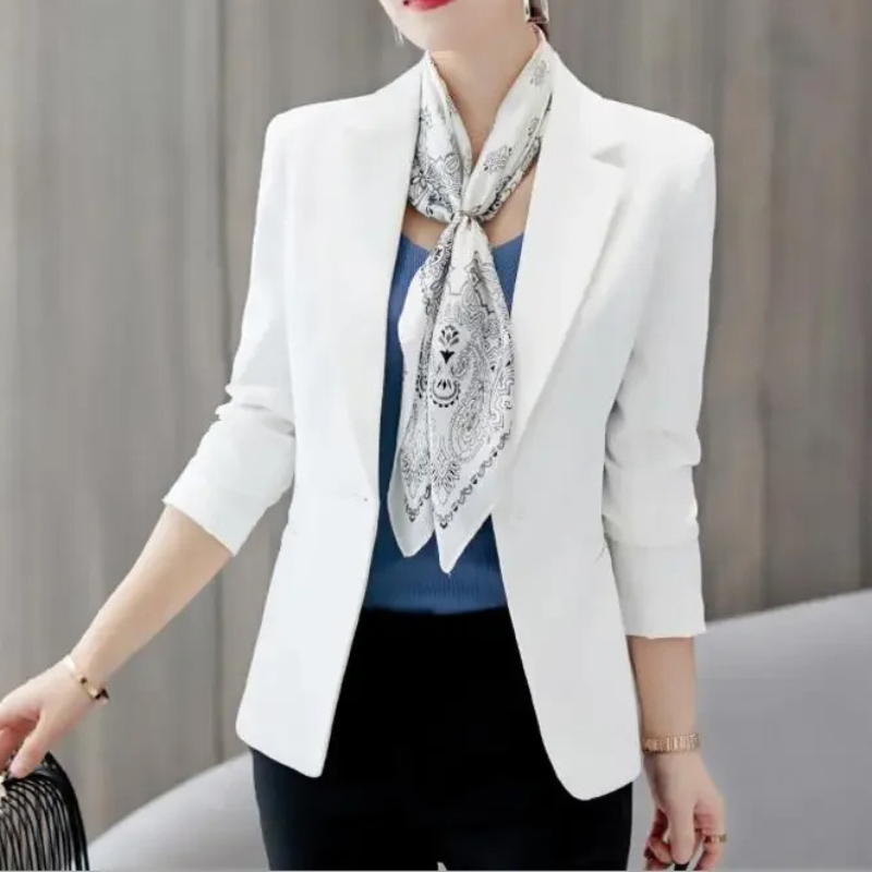Damen Blazer – Taillierter Schnitt – Strukturierte Silhouette – Ein-Knopf-Design
