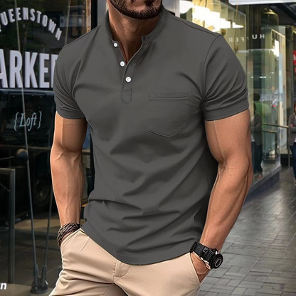 Herren Poloshirt – Slim Fit – Halbkragen – Kurzarm – Weiches Strickmaterial
