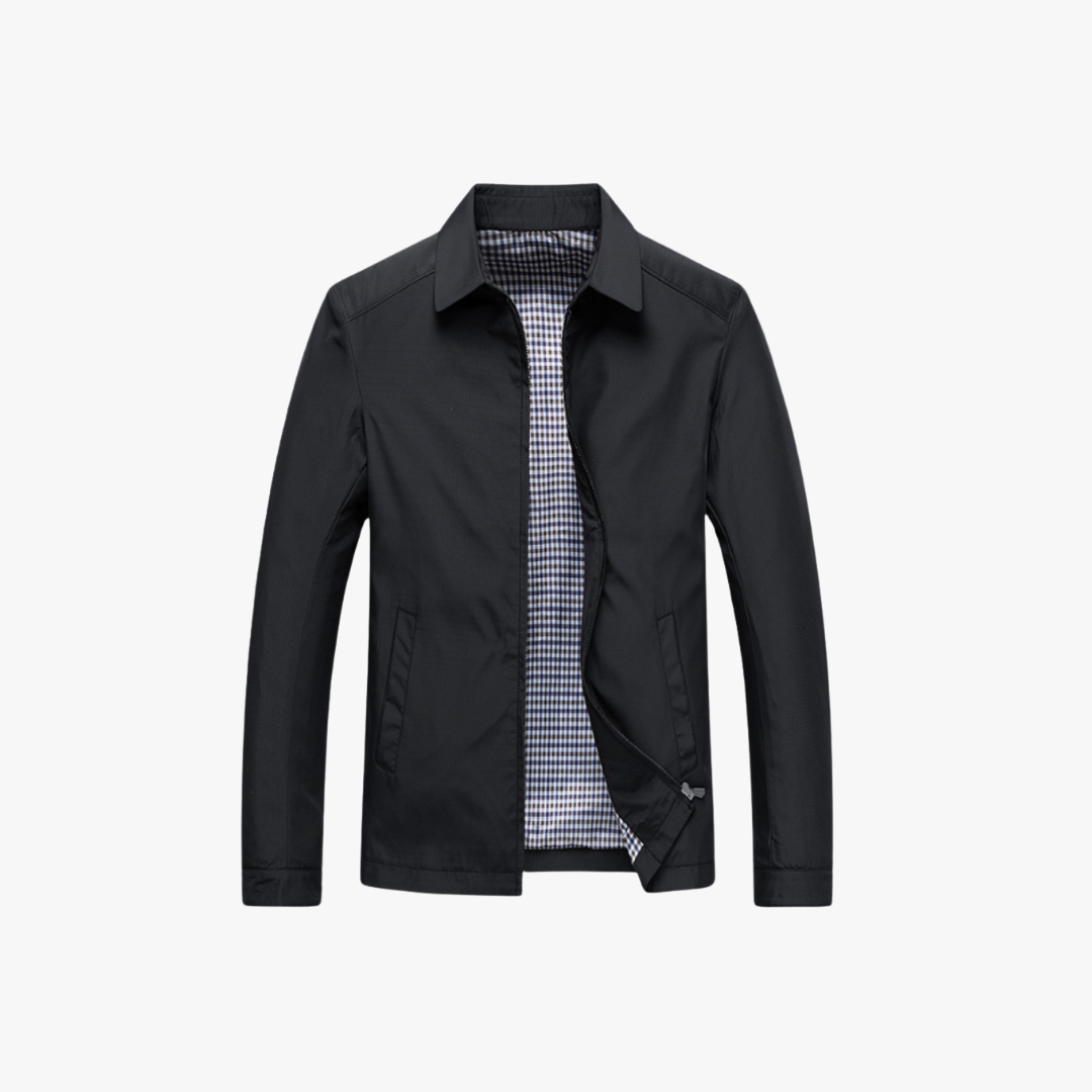 Herren Jacke – Atmungsaktives Material – Regular Fit – Reißverschluss – Hüftlang