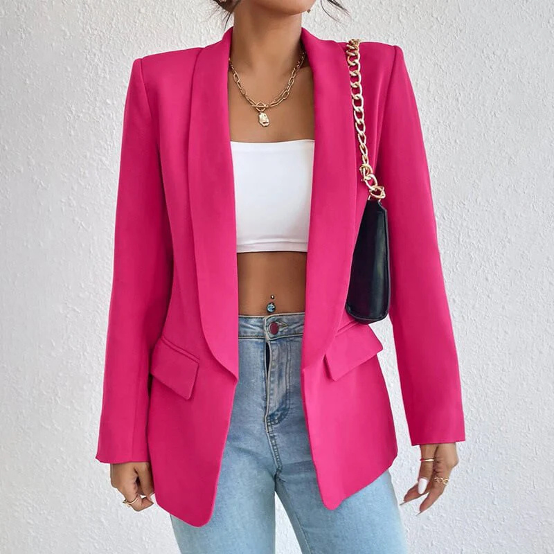 Damen Blazer – Taillierte Passform – Strukturierter Schnitt – Ein-Knopf – Notch-Revers