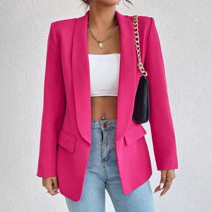 Damen Blazer – Taillierte Passform – Strukturierter Schnitt – Ein-Knopf – Notch-Revers