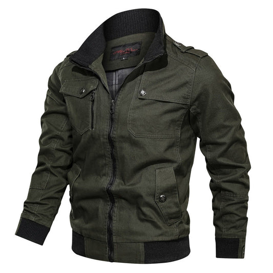 Herren Freizeitjacke – Slim Fit – Stehkragen – Zipper – Atmungsaktive Struktur