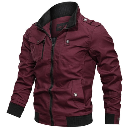 Herren Freizeitjacke – Slim Fit – Stehkragen – Zipper – Atmungsaktive Struktur