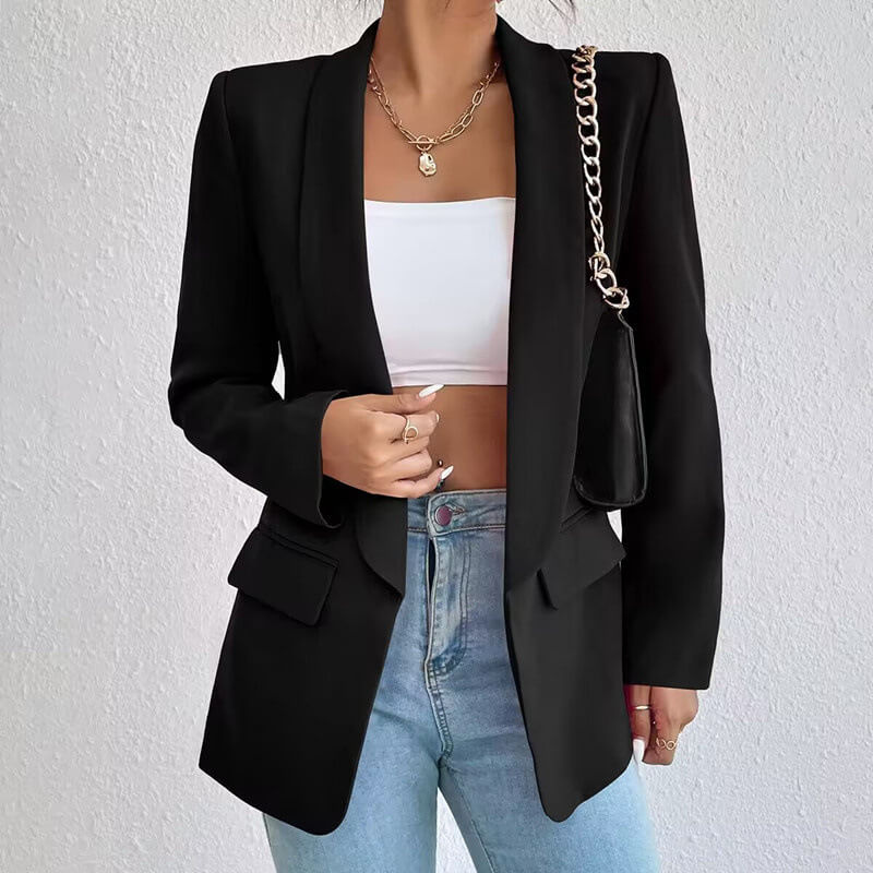 Damen Blazer – Taillierte Passform – Strukturierter Schnitt – Ein-Knopf – Notch-Revers