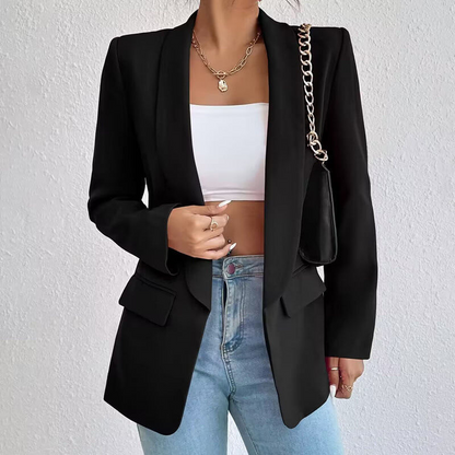 Damen Blazer – Taillierte Passform – Strukturierter Schnitt – Ein-Knopf – Notch-Revers