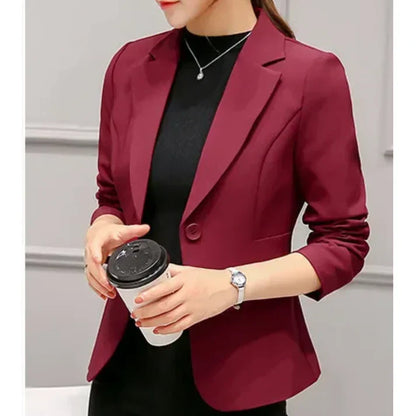 Damen Blazer – Taillierter Schnitt – Strukturierte Silhouette – Ein-Knopf-Design
