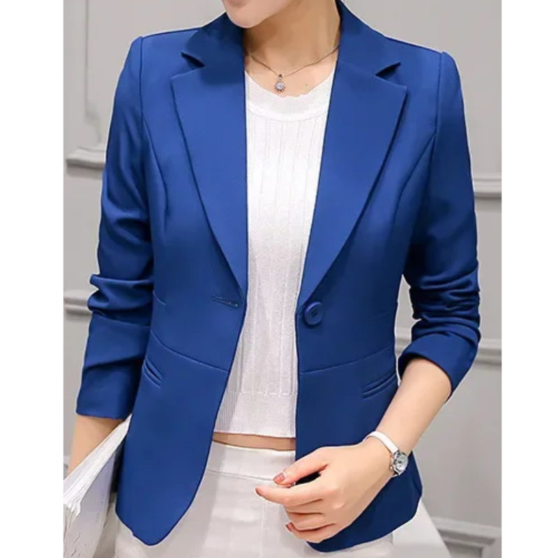 Damen Blazer – Taillierter Schnitt – Strukturierte Silhouette – Ein-Knopf-Design