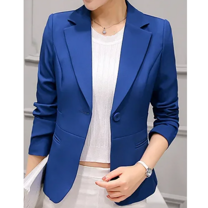 Damen Blazer – Taillierter Schnitt – Strukturierte Silhouette – Ein-Knopf-Design