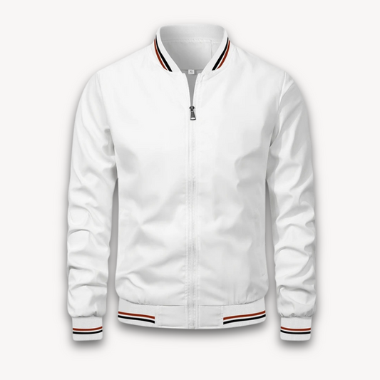 Herren Bomberjacke – Leichtes Material – Relaxed Fit – Reißverschluss – Ribb-Bündchen