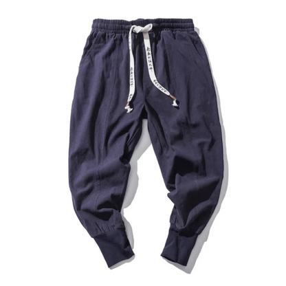 Herren Tapered-Hose – Lockerer Schnitt – Atmungsaktiv – Elastischer Bund mit Bündchen