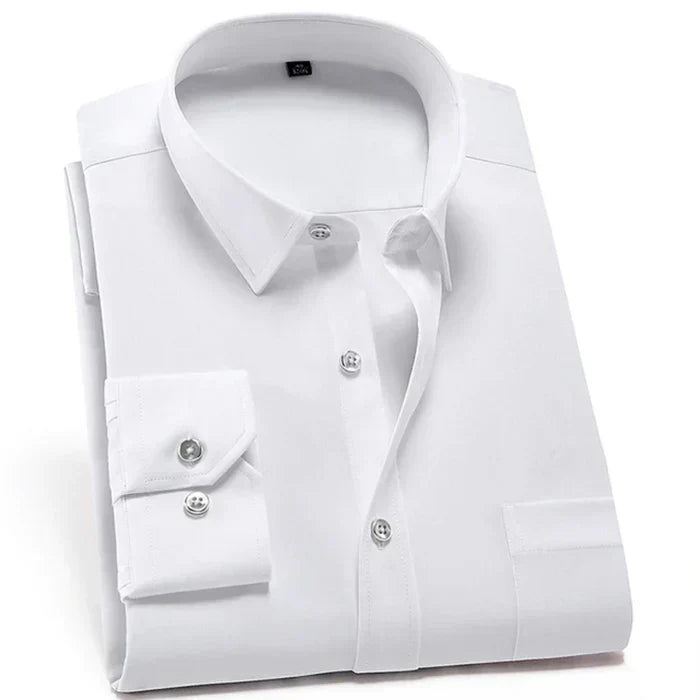 Herren Businesshemd – Slim Fit – Stretch – Bügelfrei – Atmungsaktiver Stoff
