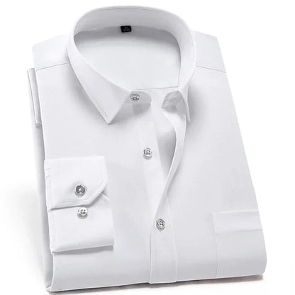 Herren Businesshemd – Slim Fit – Stretch – Bügelfrei – Atmungsaktiver Stoff