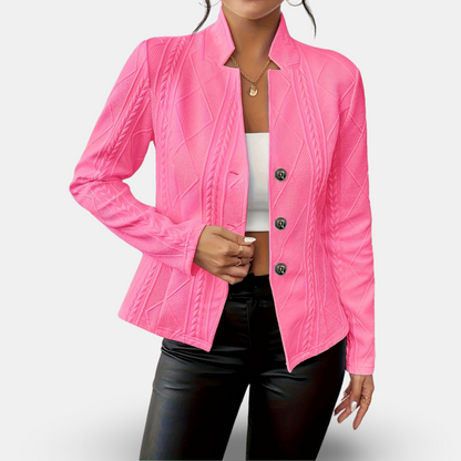 Damen Blazer – Taillierter Schnitt – Strukturierte Silhouette – Weiches Strickdesign
