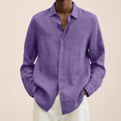 Herren Freizeithemd – Relaxed Fit – Naturfasern – Atmungsaktiv Langarm Design