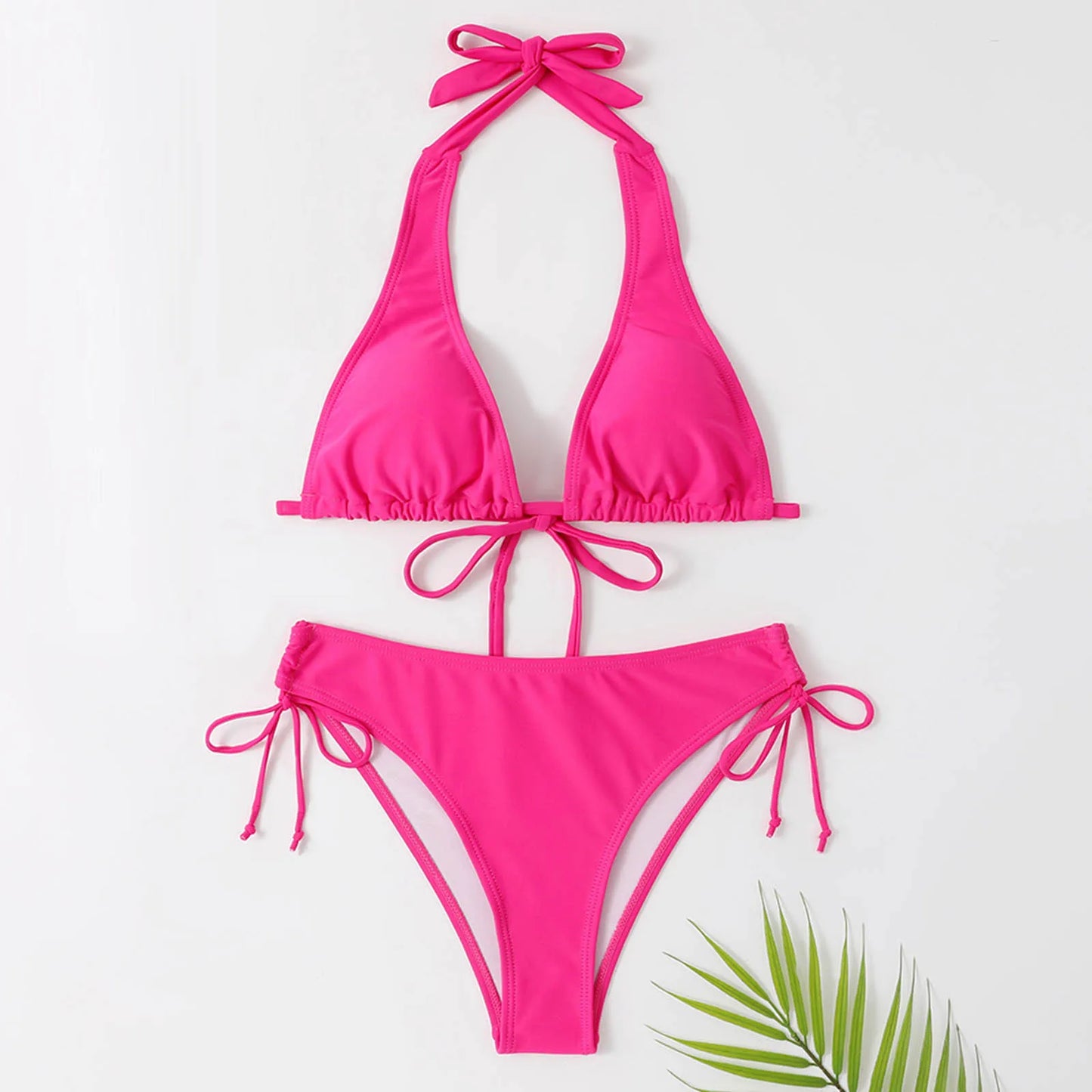 Damen Bikini Set – Triangel-Haltertop – Verstellbare Bindungen – Schnelltrocknend