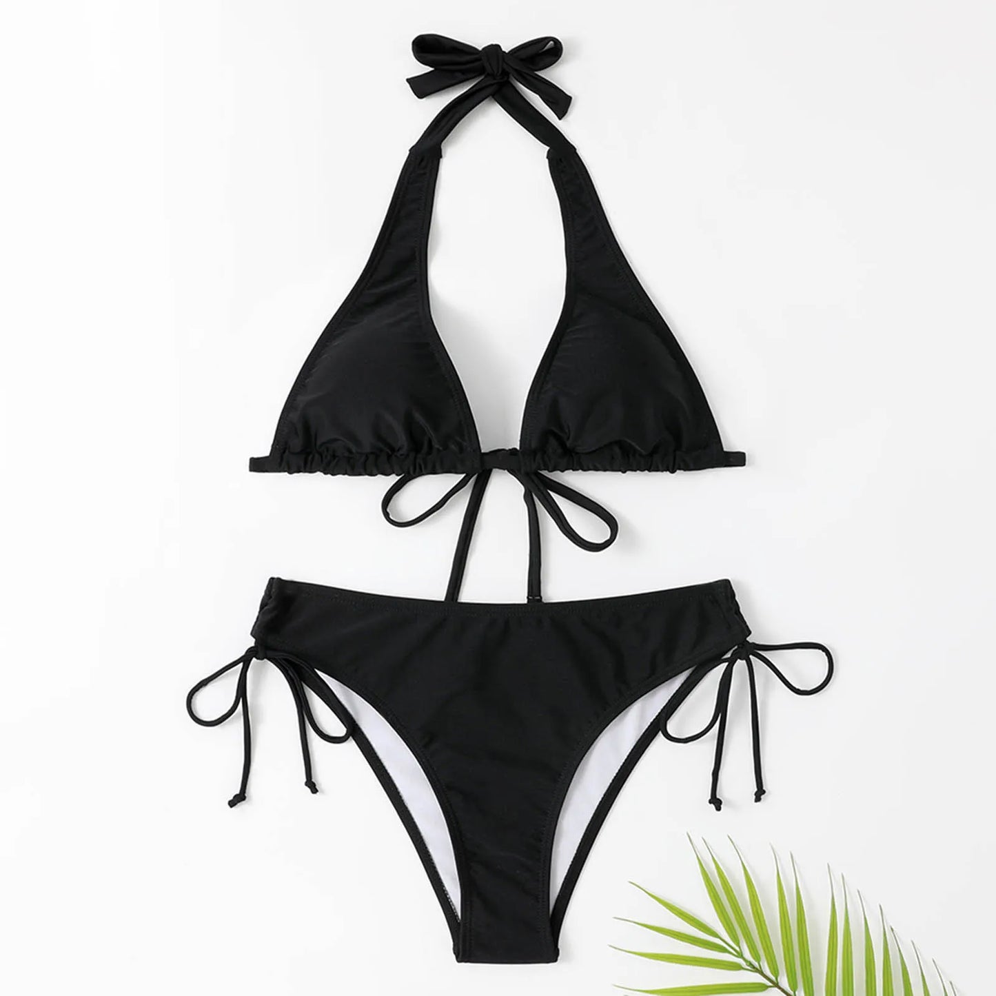 Damen Bikini Set – Triangel-Haltertop – Verstellbare Bindungen – Schnelltrocknend