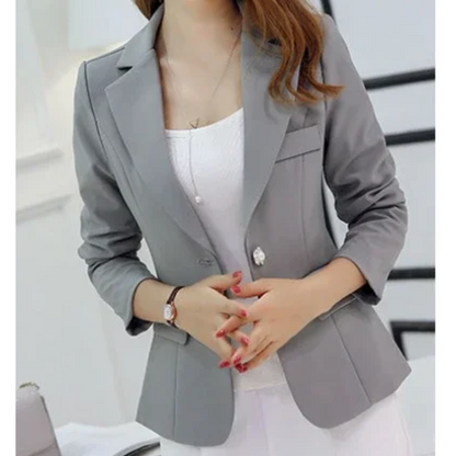Damen Blazer – Taillierter Schnitt – Strukturierte Silhouette – Ein-Knopf-Design