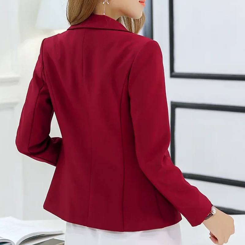 Damen Blazer – Taillierter Schnitt – Strukturierte Silhouette – Ein-Knopf-Design
