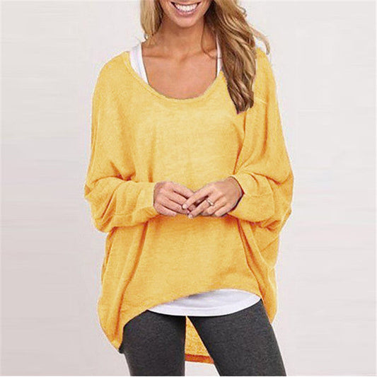 Damen Strickpullover – Oversized Passform – Tunika Länge – Langarm Bequemer Style
