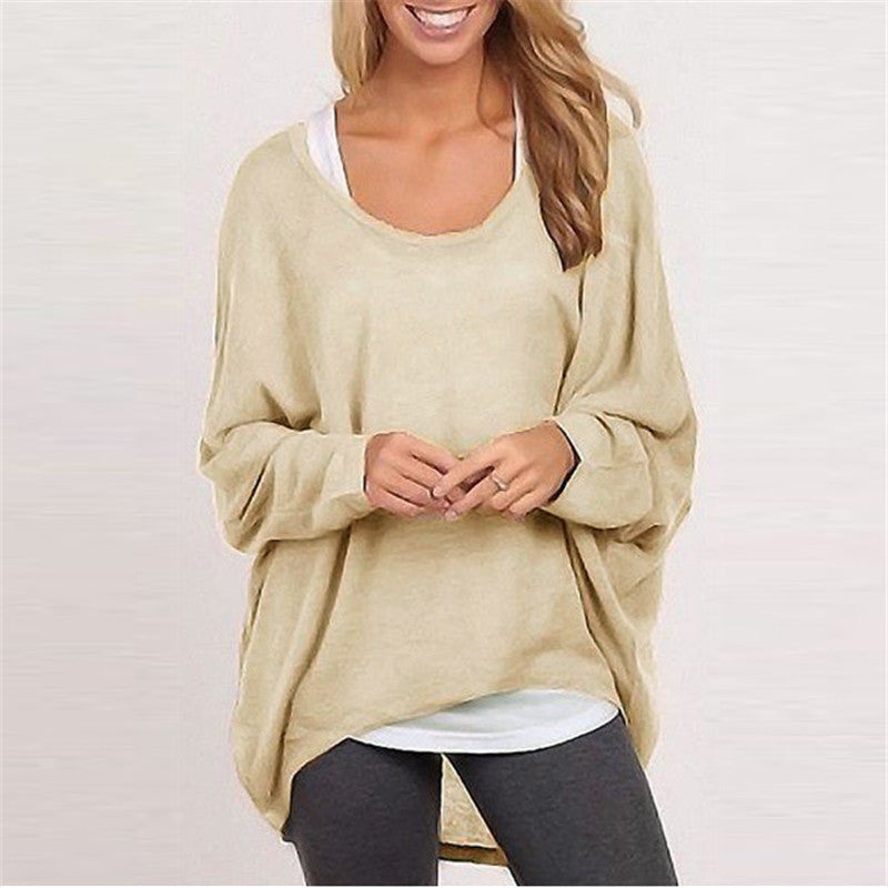 Damen Strickpullover – Oversized Passform – Tunika Länge – Langarm Bequemer Style