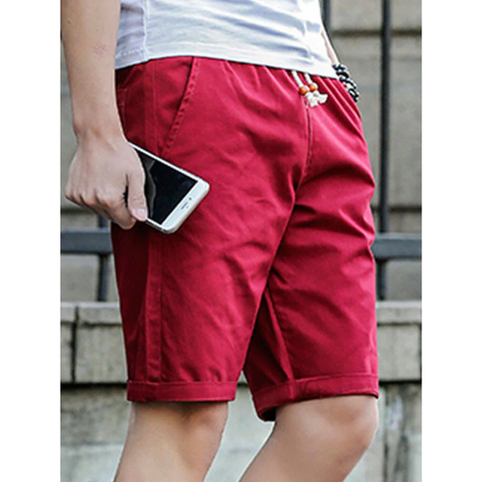 Herren Shorts – Relaxed Fit – Atmungsaktiver Stoff – Kordelzug – Seitentaschen
