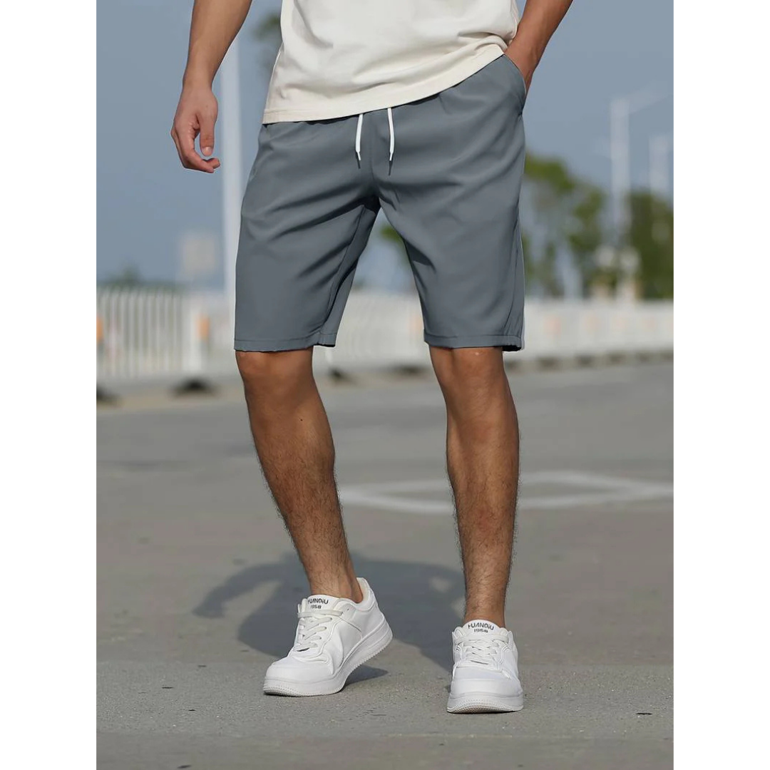 Herren Shorts – Relaxed Fit – Atmungsaktiver Stoff – Kordelzug – Seitentaschen