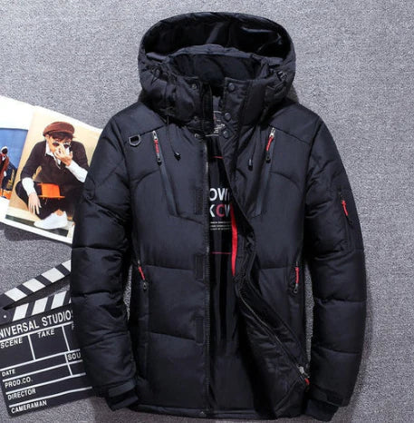 Herren Steppjacke – Regular Fit – Wasserabweisend – Kapuze – Zipper Taschen
