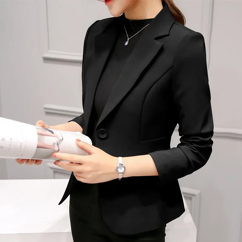 Damen Blazer – Taillierter Schnitt – Strukturierte Silhouette – Ein-Knopf-Design