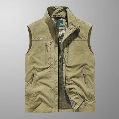 Herren Utility Weste – Atmungsaktives Mischgewebe – Strukturierte Passform – Mehrere Taschen