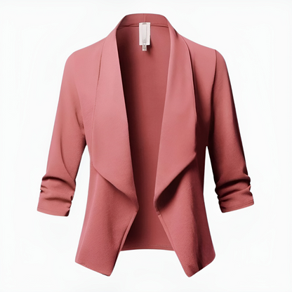 Damen Blazer – Taillierter Schnitt – Offene Front – Schalkragen – Lange Ärmel