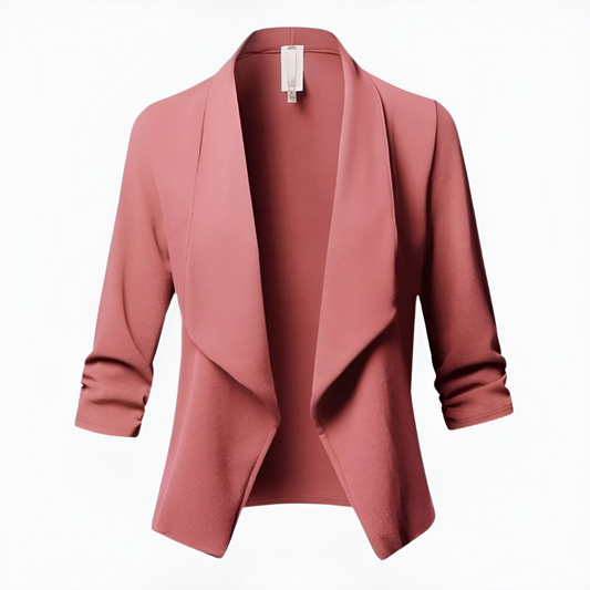 Damen Blazer – Taillierter Schnitt – Offene Front – Schalkragen – Lange Ärmel