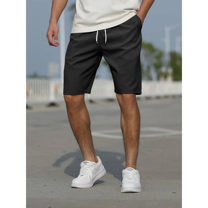 Herren Shorts – Relaxed Fit – Atmungsaktiver Stoff – Kordelzug – Seitentaschen