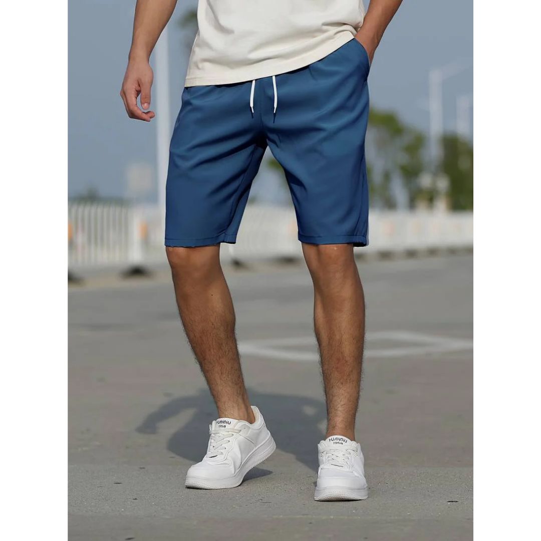 Herren Shorts – Relaxed Fit – Atmungsaktiver Stoff – Kordelzug – Seitentaschen