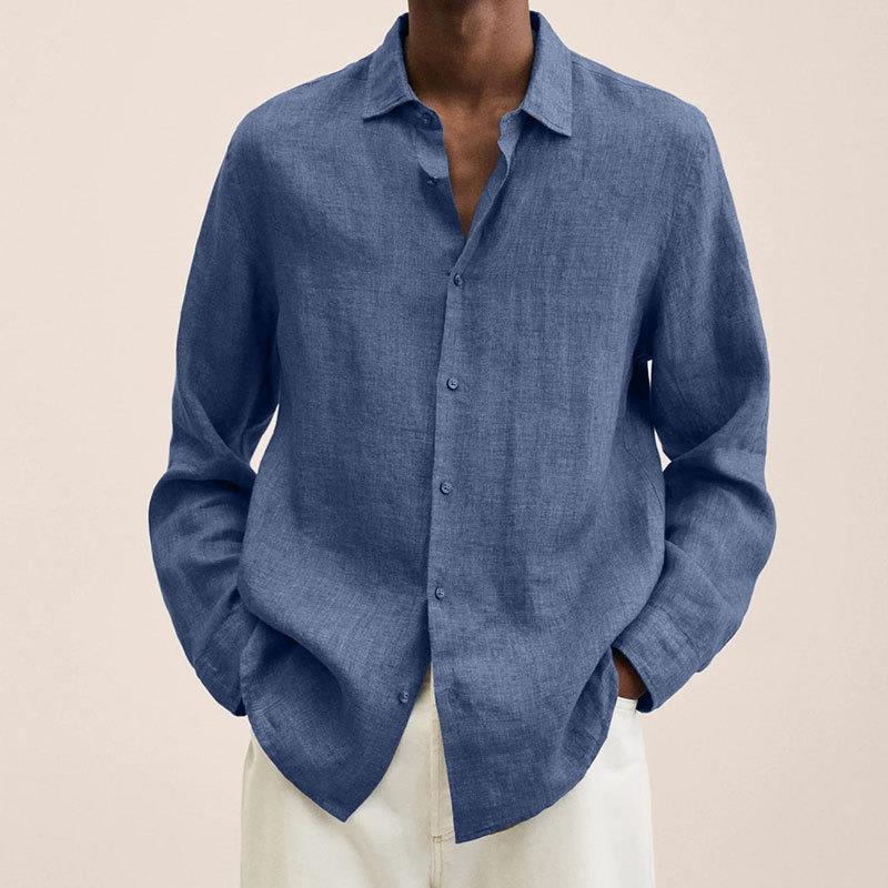 Herren Freizeithemd – Relaxed Fit – Naturfasern – Atmungsaktiv Langarm Design