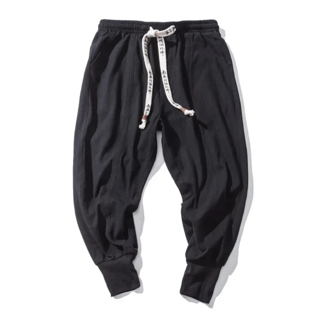 Herren Tapered-Hose – Lockerer Schnitt – Atmungsaktiv – Elastischer Bund mit Bündchen