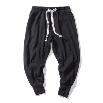 Herren Tapered-Hose – Lockerer Schnitt – Atmungsaktiv – Elastischer Bund mit Bündchen