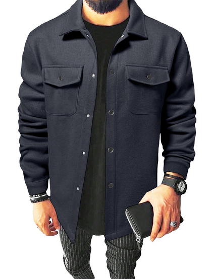 Herren Freizeithemd – Relaxed Fit – Weiches Luxusmaterial – Knopfleiste & Brusttaschen