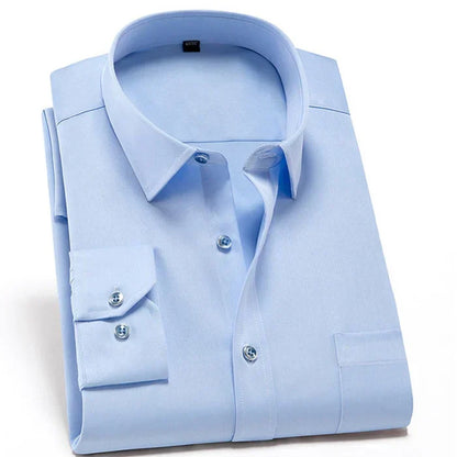 Herren Businesshemd – Slim Fit – Stretch – Bügelfrei – Atmungsaktiver Stoff