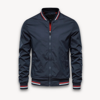 Herren Bomberjacke – Leichtes Material – Relaxed Fit – Reißverschluss – Ribb-Bündchen
