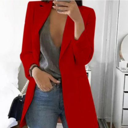 Damen Blazer – Taillierter Schnitt – Atmungsaktives Gewebe – Einreiher mit Revers