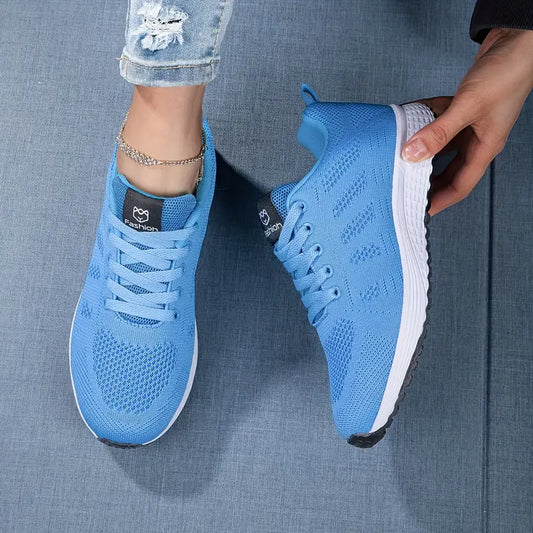 Damen Sneakers – Atmungsaktives Mesh – Gepolsterte Sohle – Sportlicher Schnitt