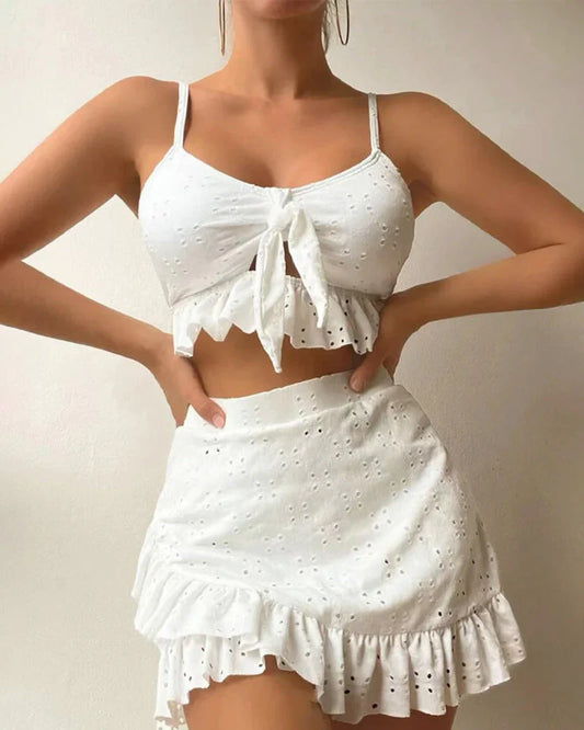 Damen Bikini Set – Atmungsaktives Design – Augeletmuster – Lockere Passform
